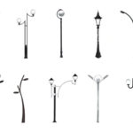 انواع پایه چراغ های خیابانی